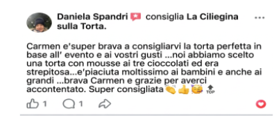 Recensione Facebook Daniela Spandri
